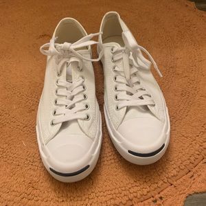 White Converse Jack Purcells women’s size 9